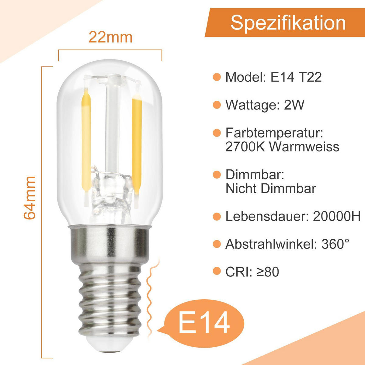 LEUCHTMITTEL Filamynxra 2.2/2.2/6.4 cm - Transparent, Glas (2.2/6.4cm) - ZMH
