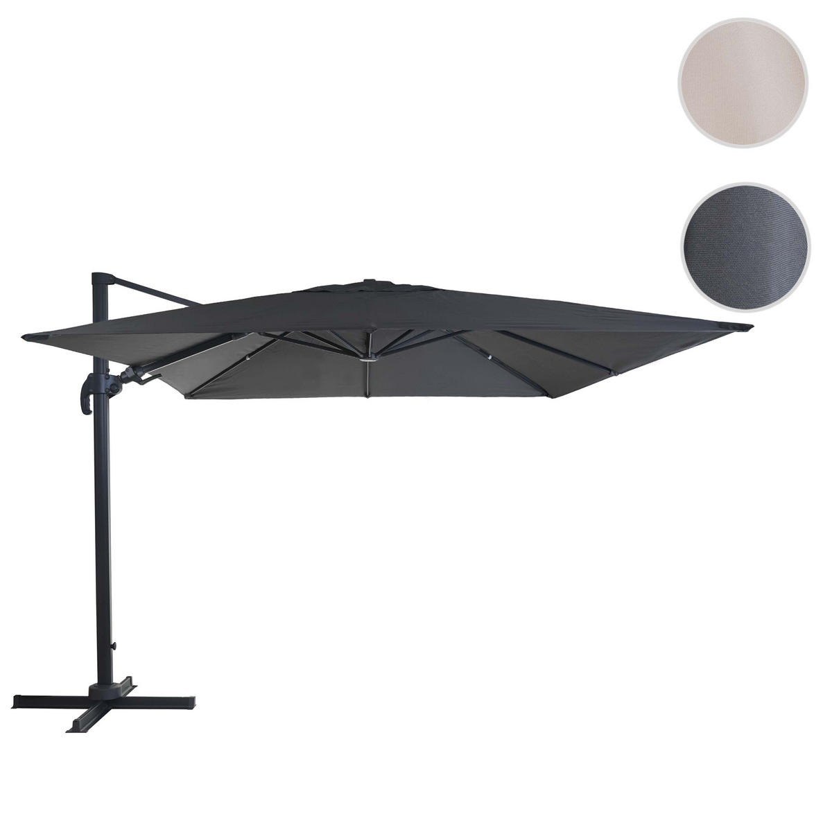 AMPELSCHIRM I Anthrazit 300/300 cm - Anthrazit, Textil (360/300cm) - MCW