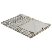 DECKE Weiß Panvel 130/180 cm - Weiß, Naturmaterialien/Textil (130/180cm) - Beliani