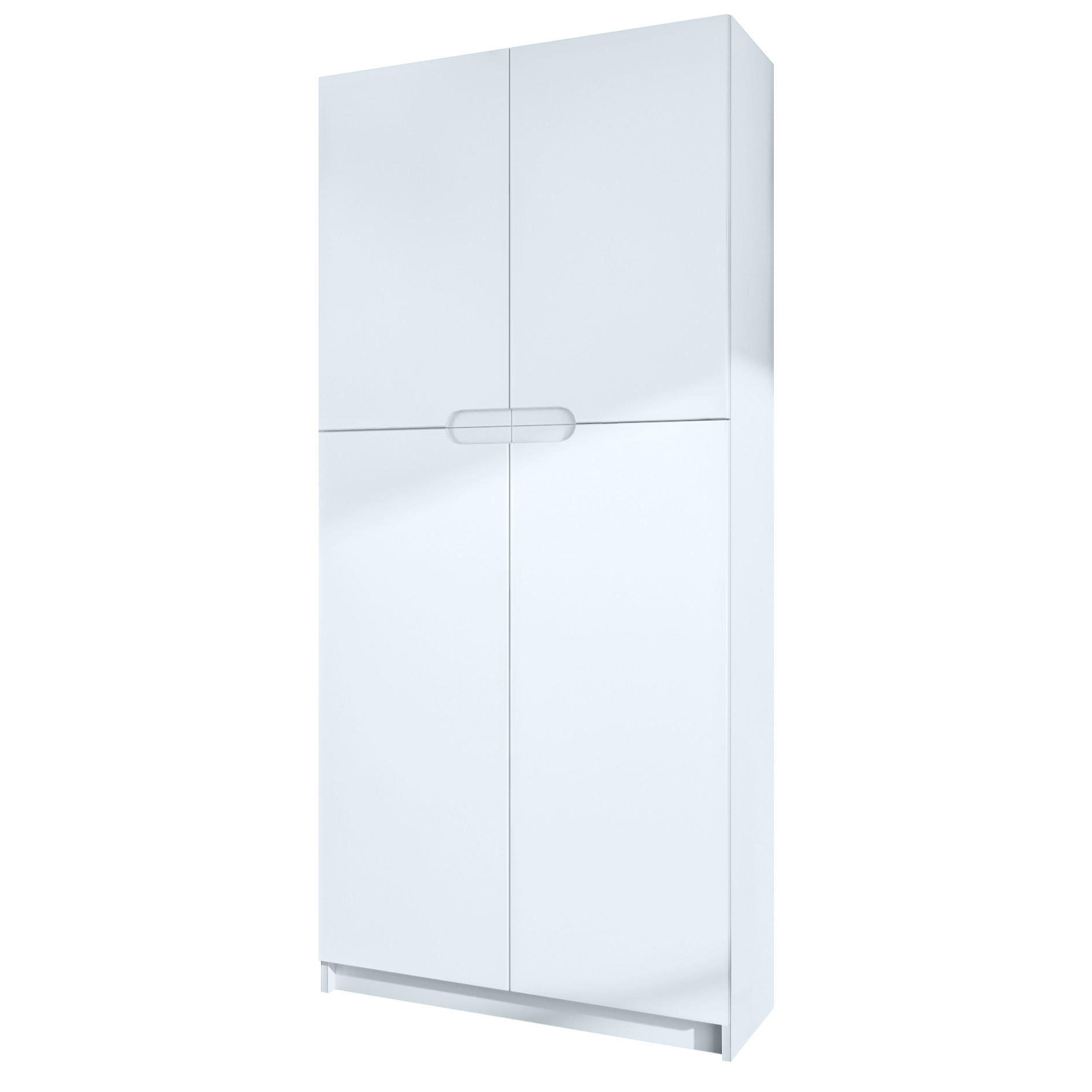 BÜROSCHRANK Logan Fronten in Weiß matt - Weiß, Holzwerkstoff (82/185/37cm) - Vladon