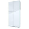 BÜROSCHRANK Logan Fronten in Weiß matt - Weiß, Holzwerkstoff (82/185/37cm) - Vladon