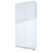 BÜROSCHRANK Logan Fronten in Weiß matt - Weiß, Holzwerkstoff (82/185/37cm) - Vladon