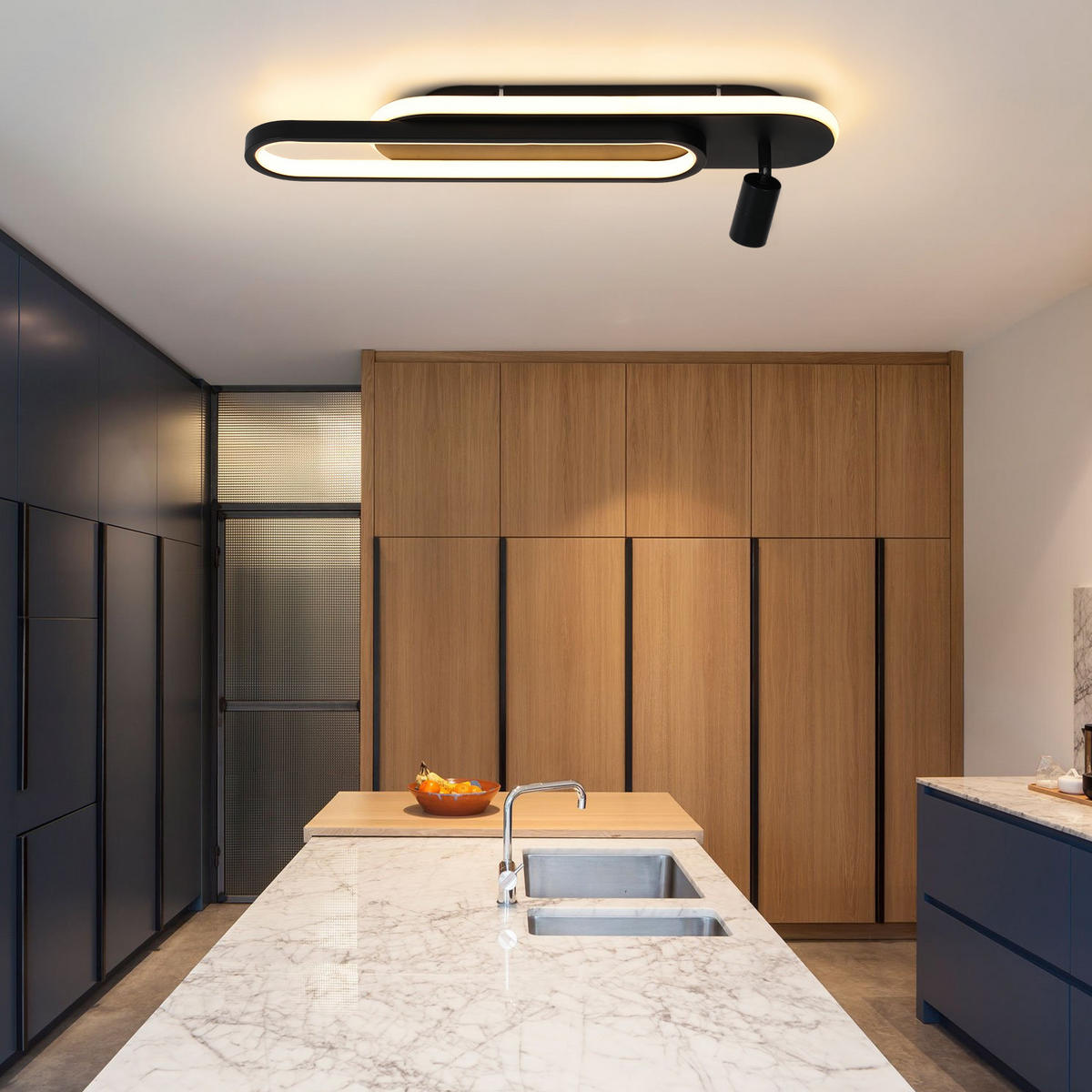 LED-DECKENLEUCHTE Sarnel 13/13/15.5 cm - Schwarz, Metall (13/13/15.5cm) - ZMH