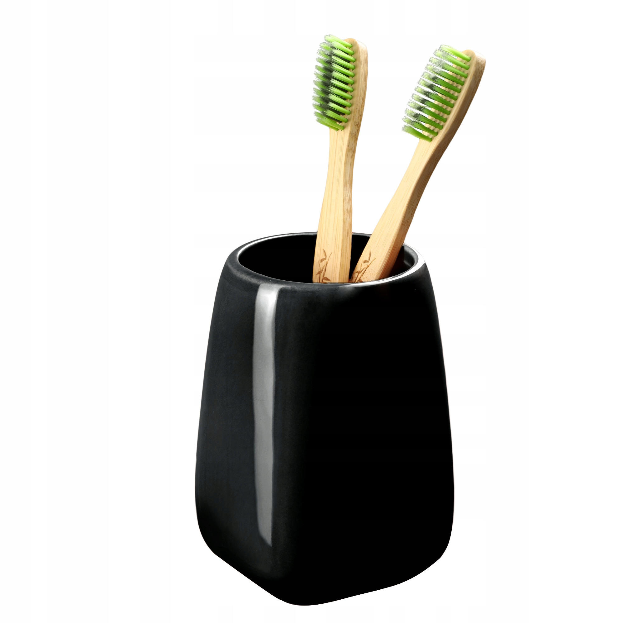 BADEZIMMERBECHER schwarz - Schwarz, Keramik (8/11cm) - KADAX