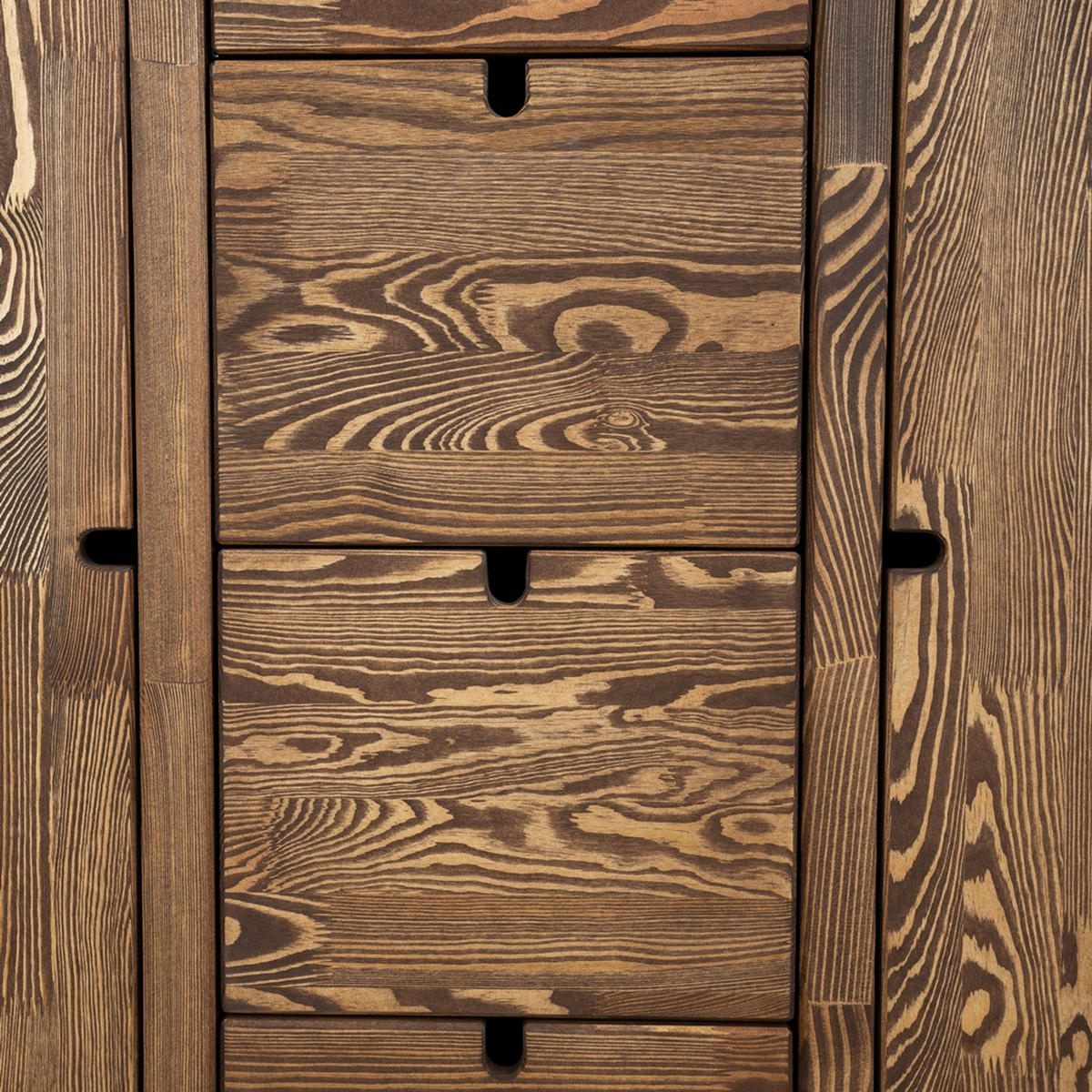 KOMMODE aus Massivholz MARIKA 2/4 - Dunkelbraun, Holz (112/112/40cm) - Seart
