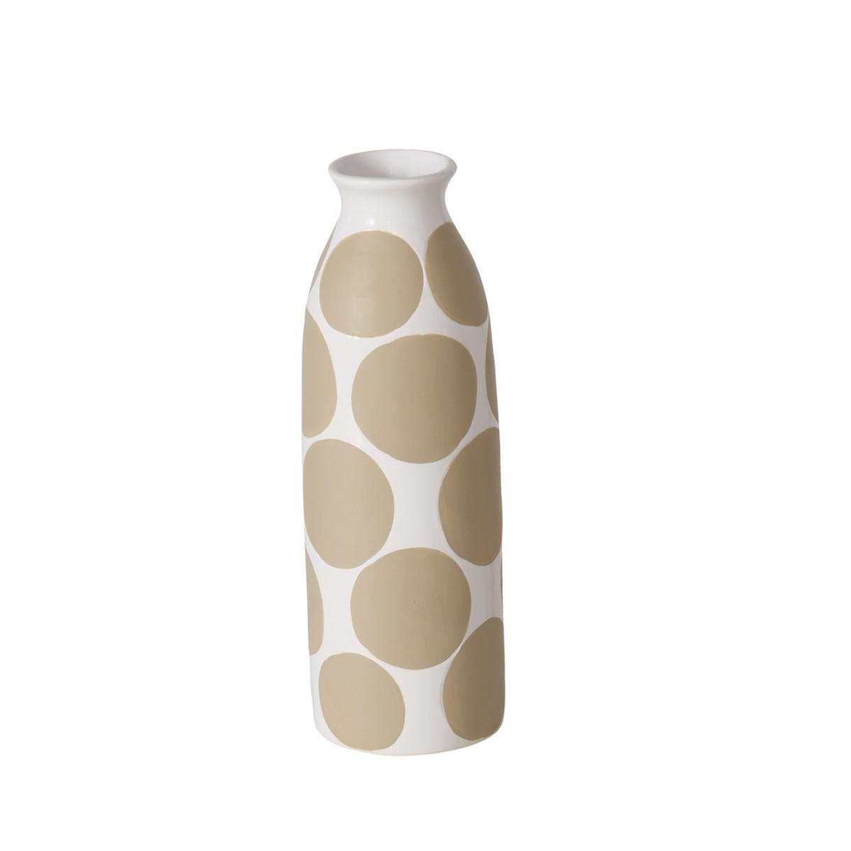KERAMIKVASE Punkty 28 cm - Beige, Keramik (28cm) - Boltze Home