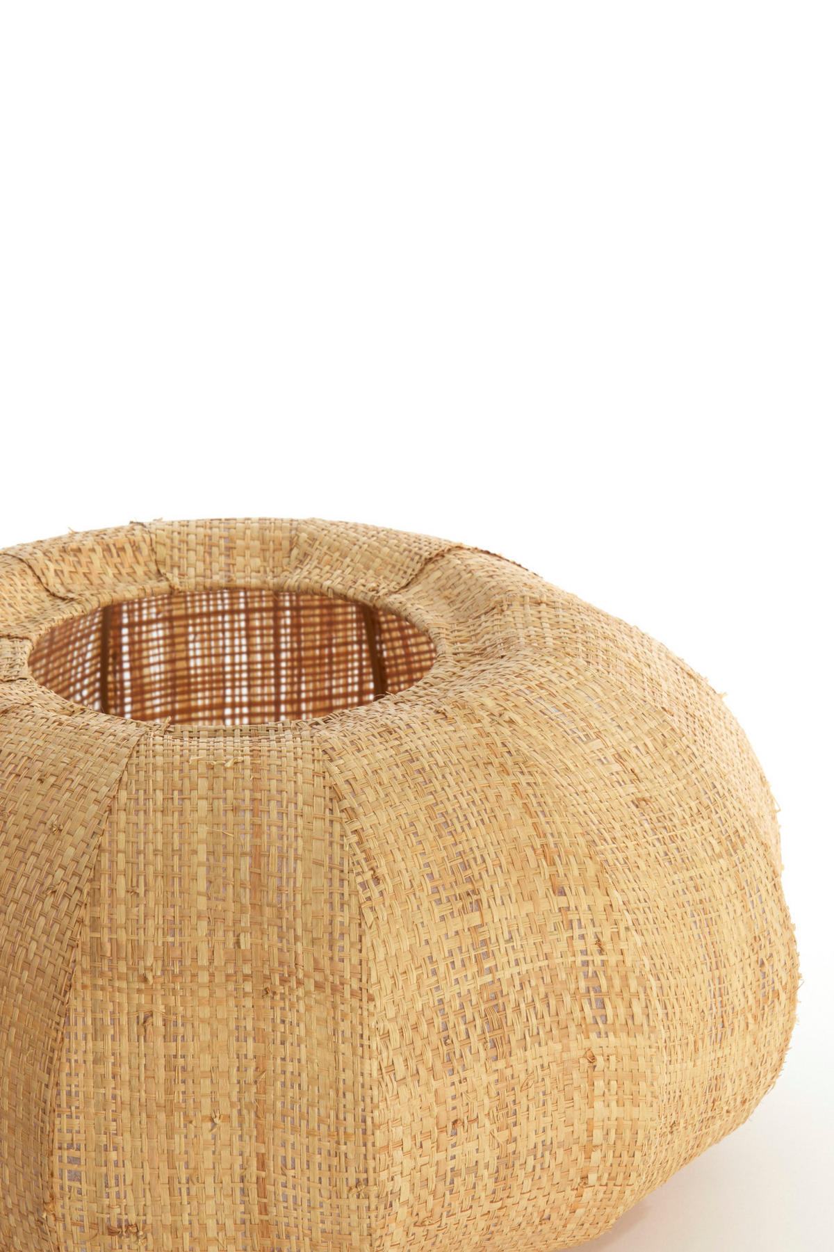 LAMPENSCHIRM Rafika Braun Ø50/21 cm - Braun, Naturmaterialien (50/50/21cm) - Light & Living