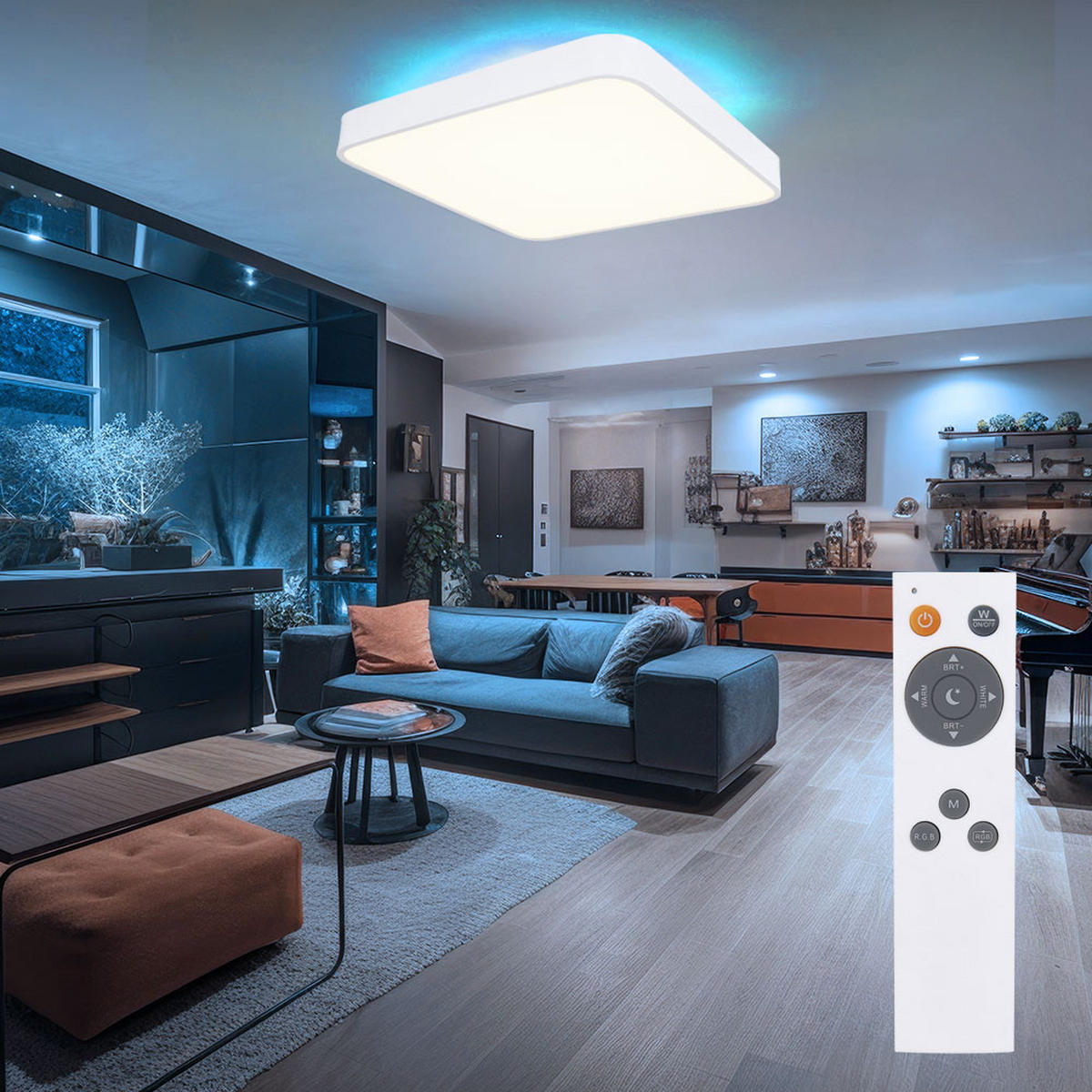 LED DECKENLEUCHTE Leanara Weiß Metall - Weiß, Metall (73/73/10.5cm)