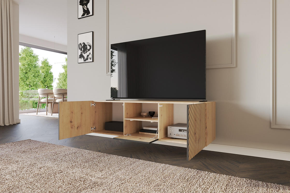 LOWBOARD SENI-W 140x40x41 cm - Artisan - Eiche Artisan, Holzwerkstoff (140/40/41cm) - ALTDECOR