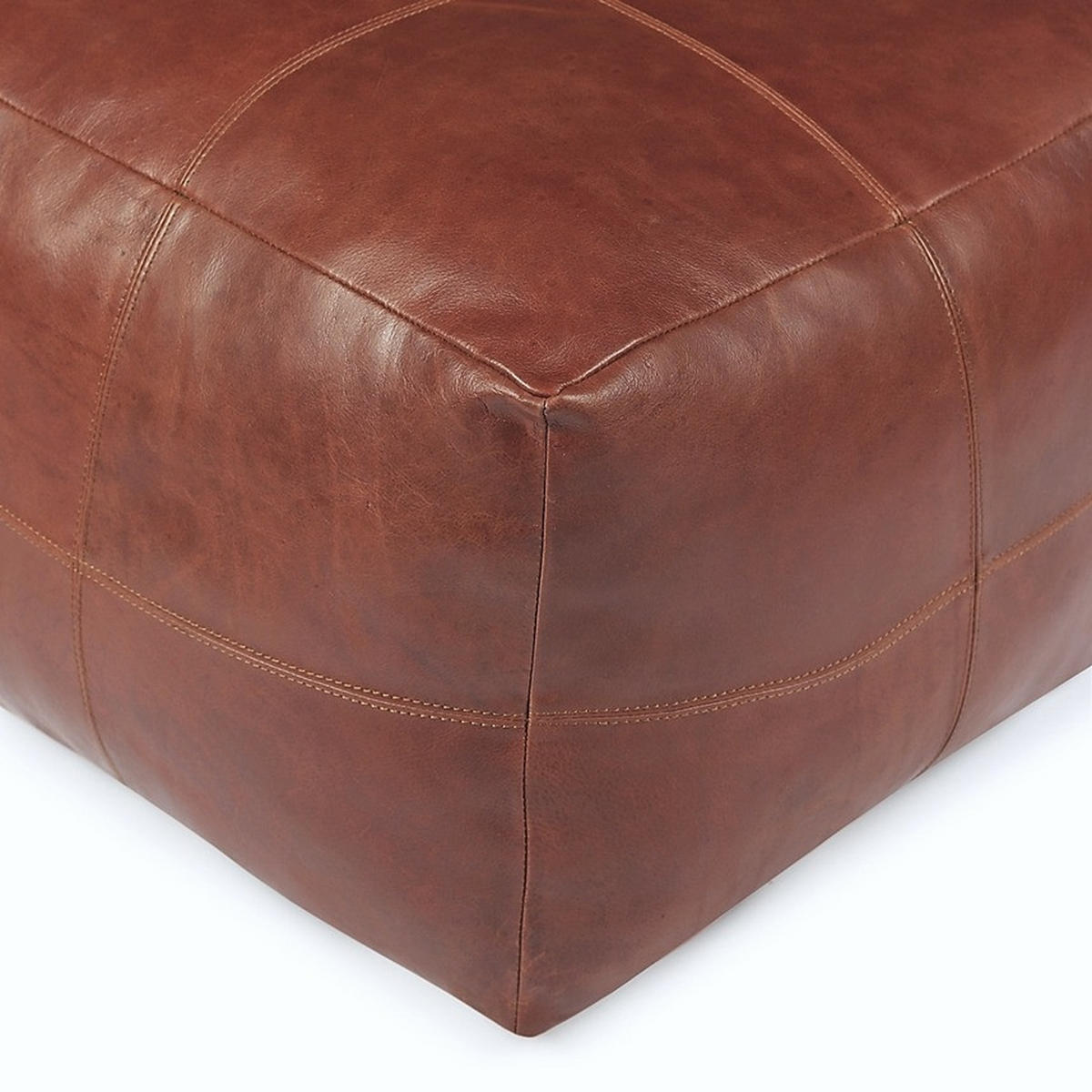 POUF 50/50/45 cm Echtleder Braun - Braun, Leder (50/45/50cm) - Furnhouse
