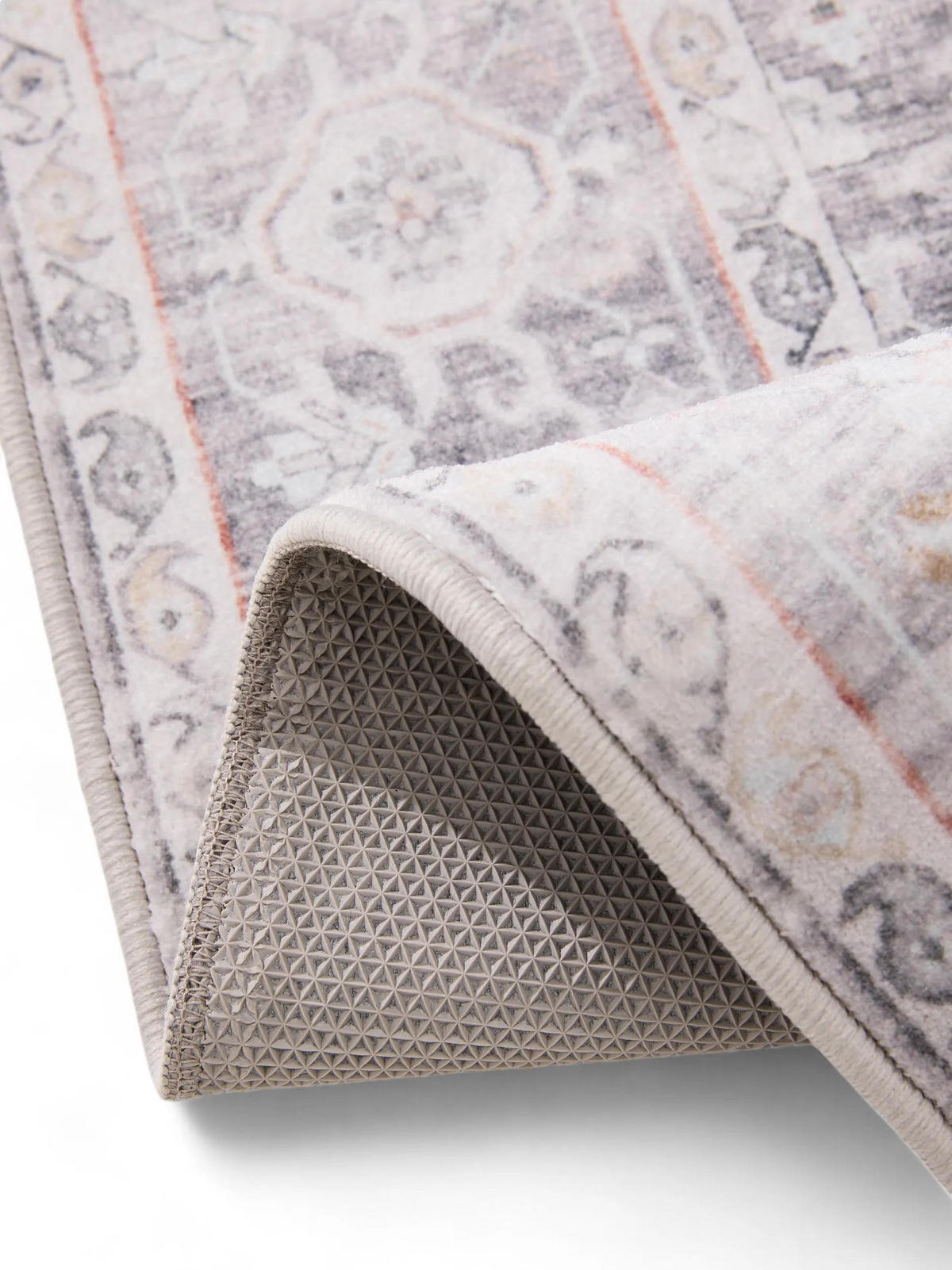 VINTAGE-LÄUFER Miray waschbar 80/240 cm - Grau, Kunststoff (80/240cm) - benuta Nest