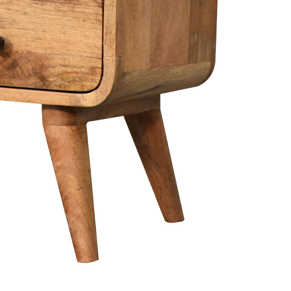 TV-ELEMENT Massives Mangoholz, Eichenholz-Finish 45 x 30 x 60 cm - Messingfarben/Braun, Holz/Metall (60/45/30cm) - Artisan Furniture
