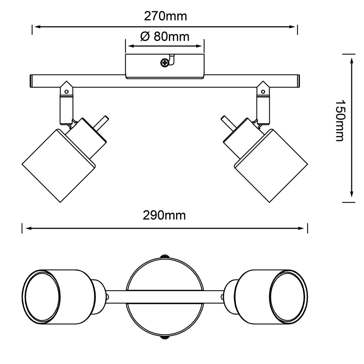 SPOTROHR Andres G74513/76 - Schwarz, Metall (13/33/15cm) - Brilliant