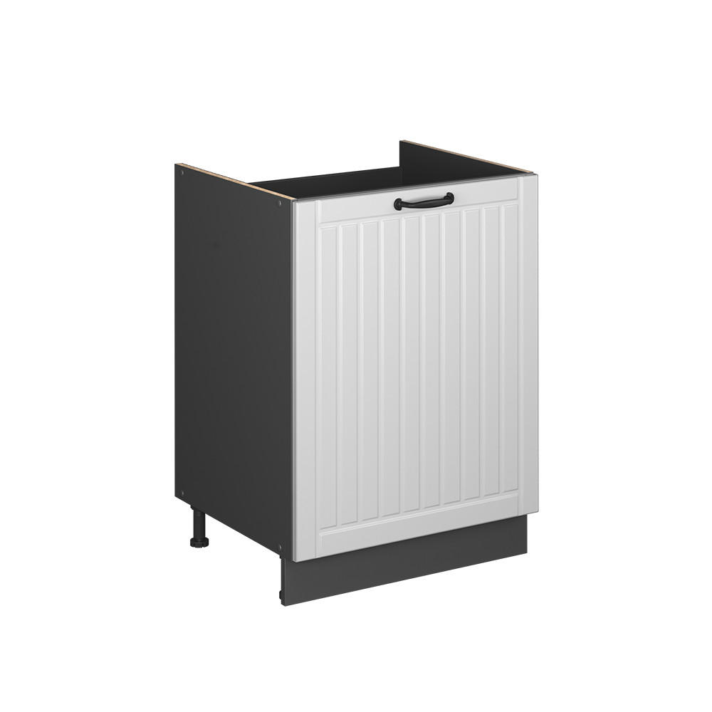 SPÜLENUNTERSCHRANK Fame-Line, Weiß Landhaus/Anthrazit, 60 cm - Anthrazit/Weiß, Holzwerkstoff (60/82/51.6cm) - Vicco