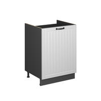SPÜLENUNTERSCHRANK Fame-Line, Weiß Landhaus/Anthrazit, 60 cm - Anthrazit/Weiß, Holzwerkstoff (60/82/51.6cm) - Vicco