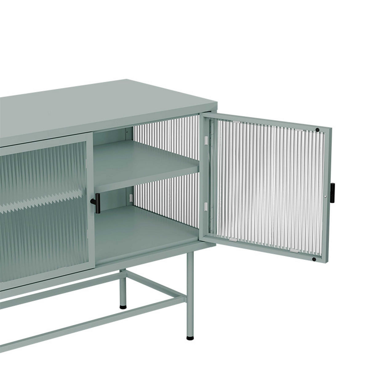 SIDEBOARD, Grün - Grün, Metall (40/66/120cm) - Oviala