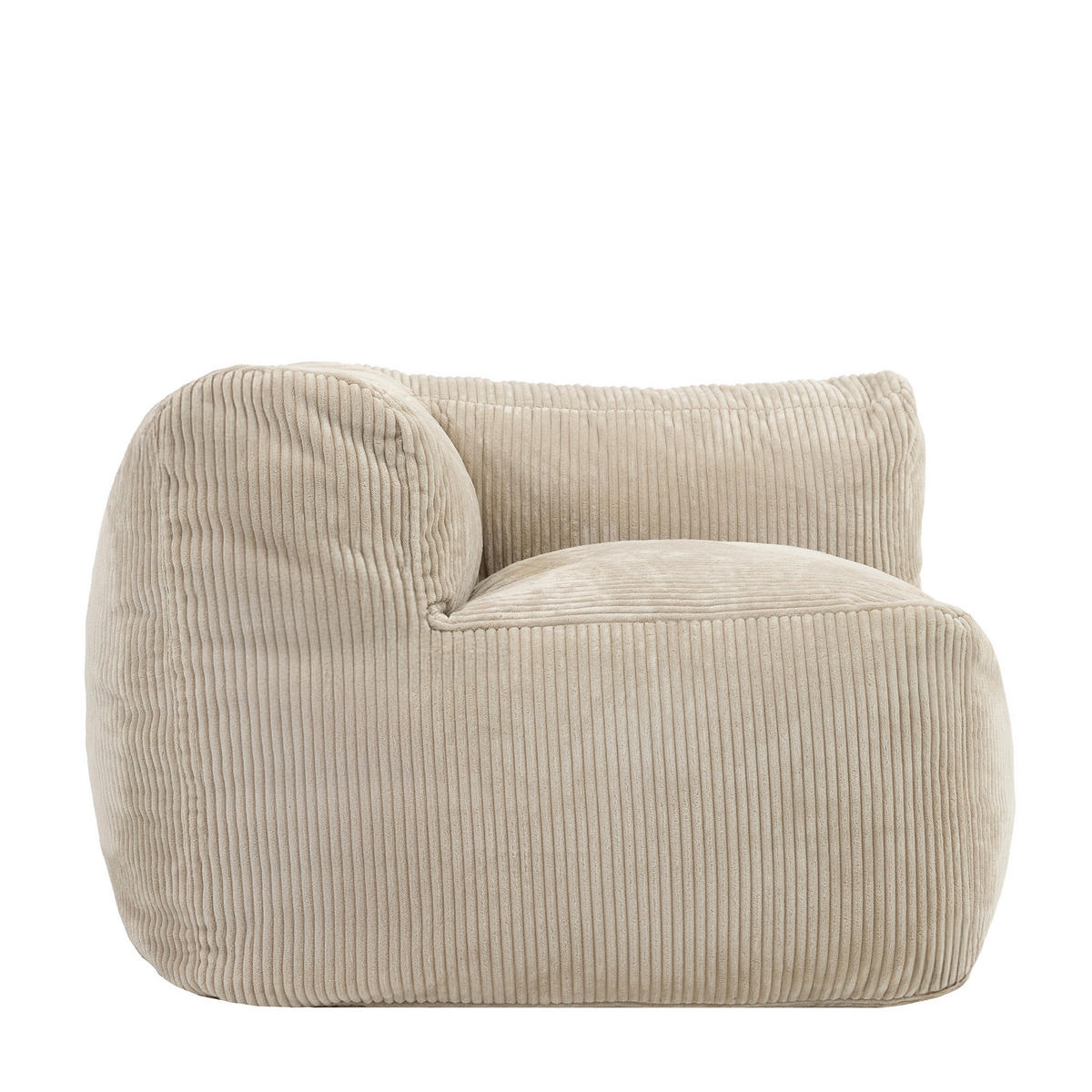SITZSACK-ECKSESSEL ZEN modular Cord - Beige, Textil (100/68/100cm) - icon