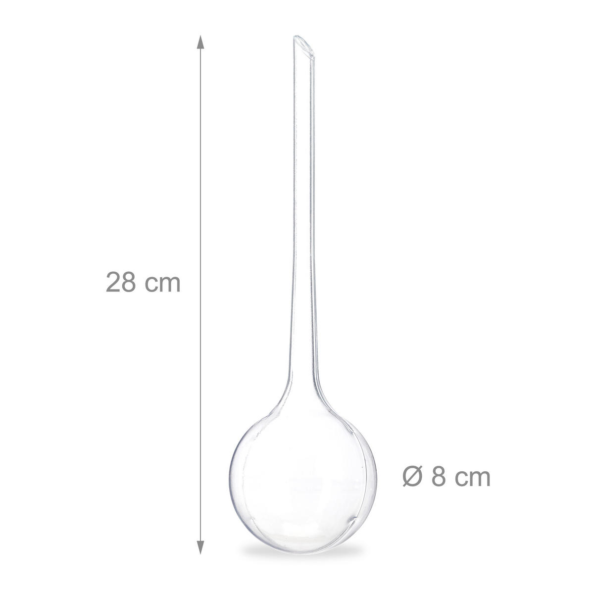 6XBEWÄSSERUNGSKUGEL - Transparent, Kunststoff (8/28/8cm) - Relaxdays