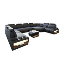 LEDERSOFA Asti L - Grau, Leder (427/93/280cm) - Sofa Dreams