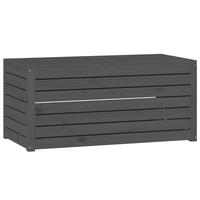 GARTENBOX Grau 101x50,5x46,5 cm Massivholz Kiefer - Grau, Holz (101/46.5/50.5cm) - furnicato