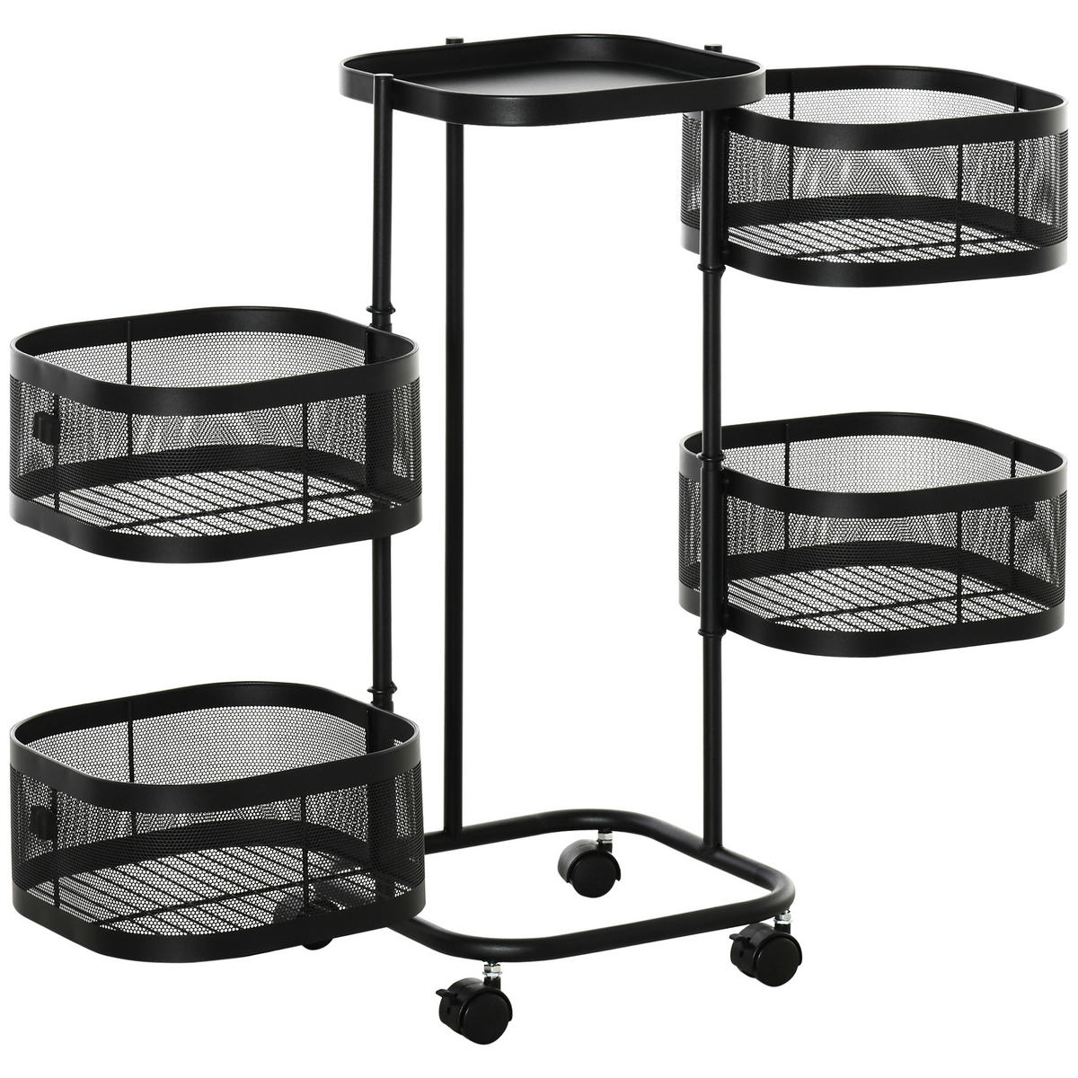 SERVIERWAGEN DE-08525 Schwarz - Schwarz, Metall (33/77/33cm) - ComfortXL