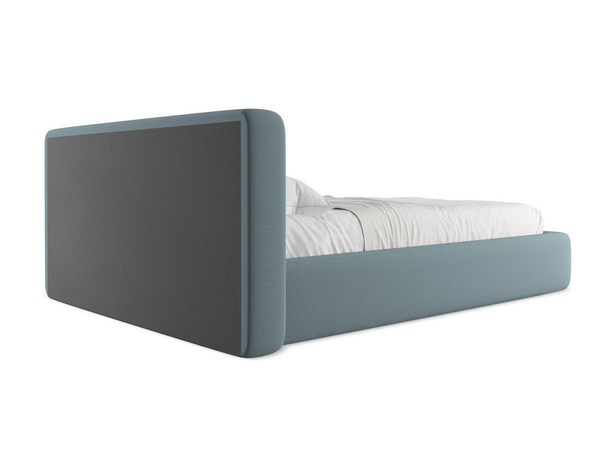 POLSTERBETT mit Bettkasten und Lattenrost 180x225 Blau - Blau/Blaugrau, Kunststoff/Textil (140/200cm) - Makamii