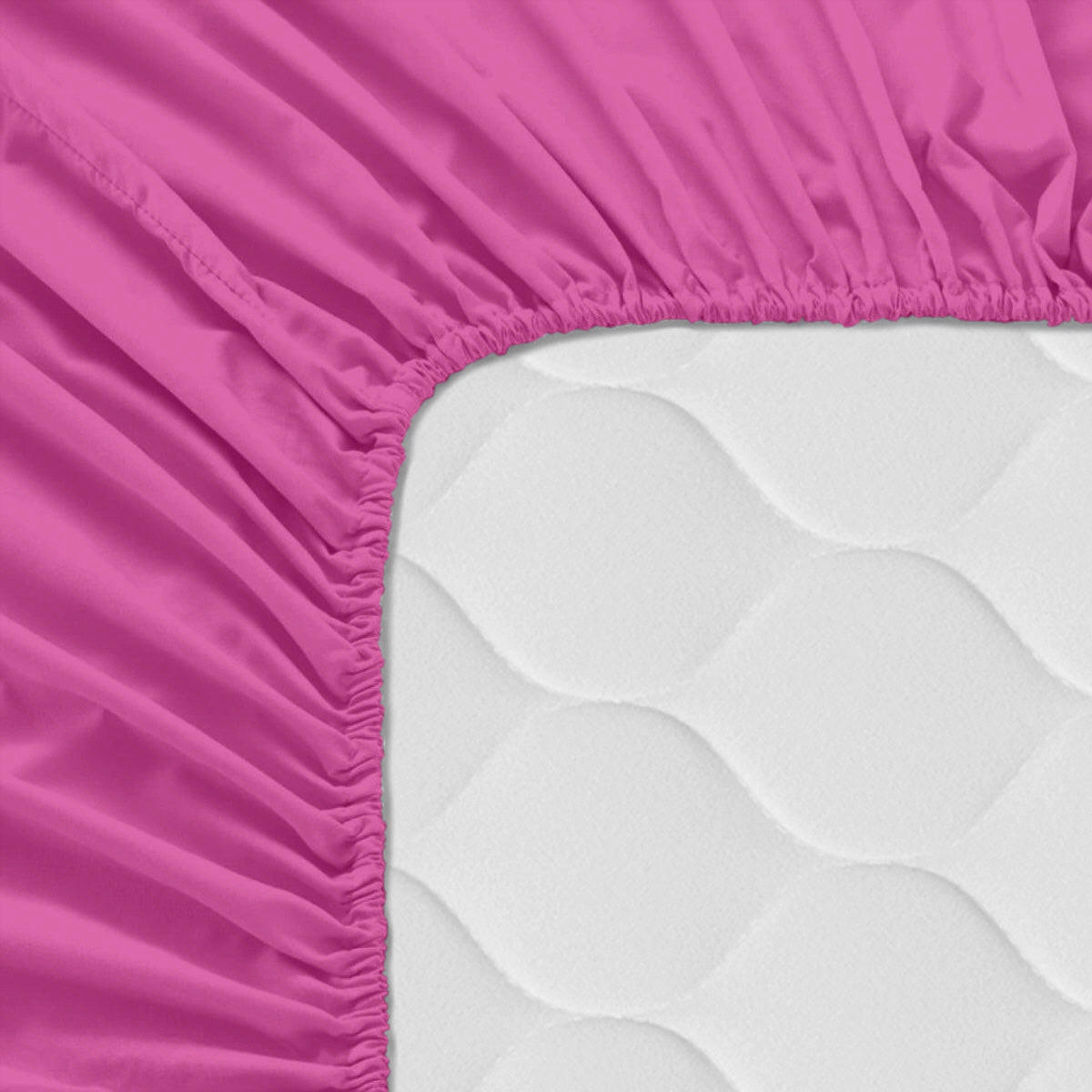 SPANNBETTTUCH basic 60x120x14 cm (kinderbett) fuchsie - Rosa, Textil (70/140cm) - Happy Friday