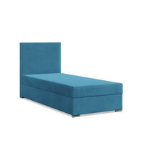 BOXBETT MIT KOPFTEIL 90x200 ZONZA, Blau - Blau, Textil (90/200cm) - Mebligo