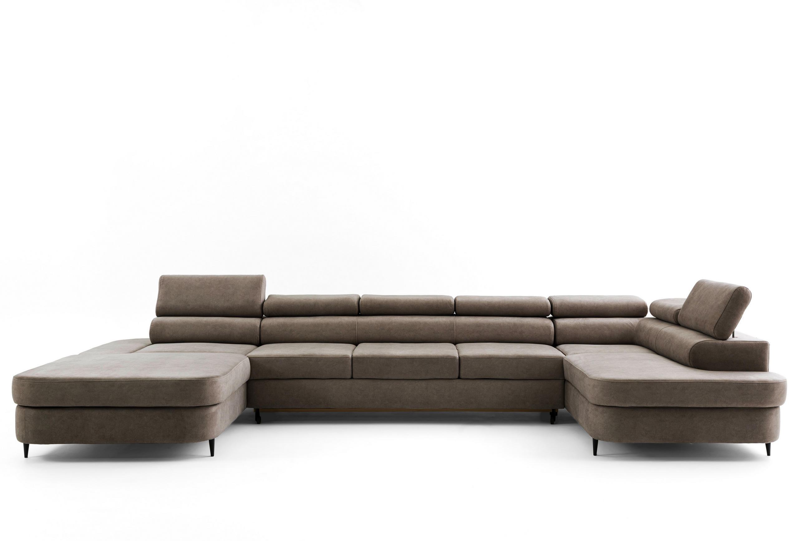 Muffo Ecksofa Taupe 203x91x400 cm