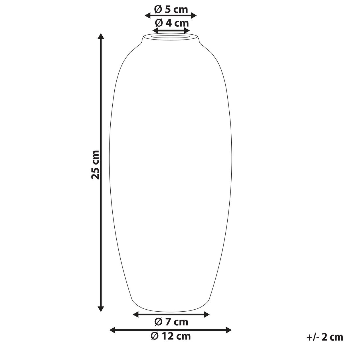 BLUMENVASE Steinzeug weiß Mutilene - Weiß, Keramik (25cm) - Beliani