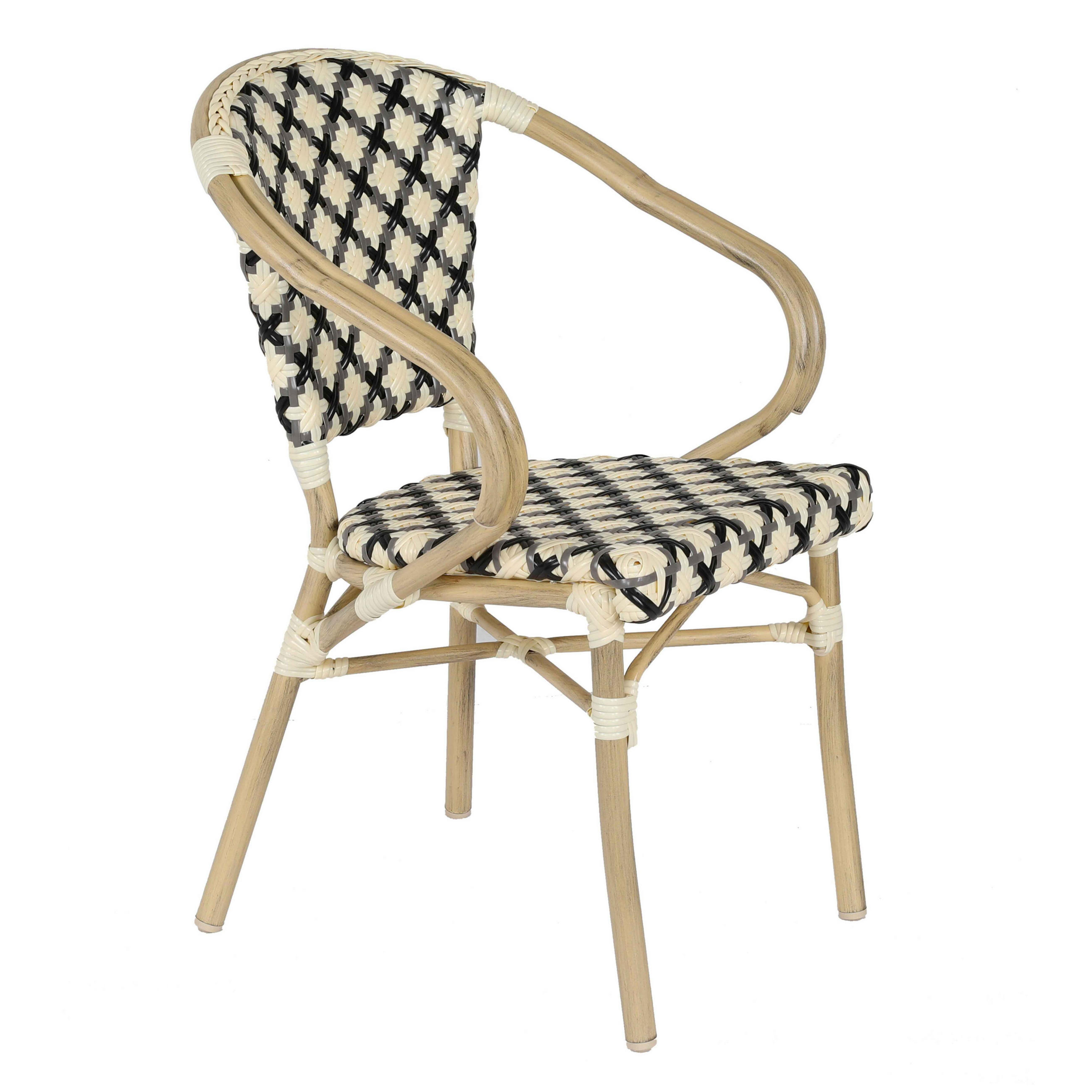 GARTENSTUHL, Schwarz - Schwarz, Holz (60/82/57cm) - Oviala