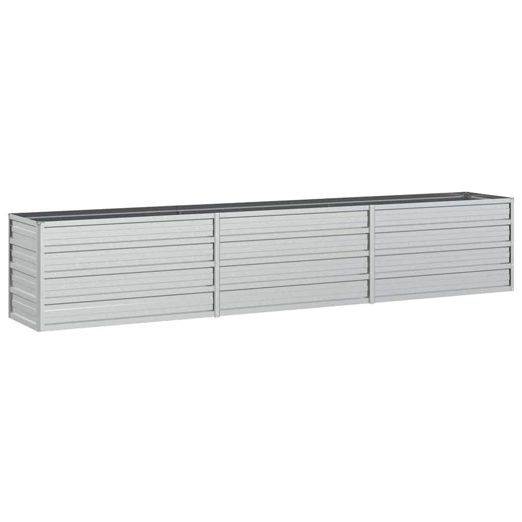 GARTEN-HOCHBEET 240x40x45 cm Verzinkter Stahl Silber - Silberfarben, Metall (240/45/40cm)