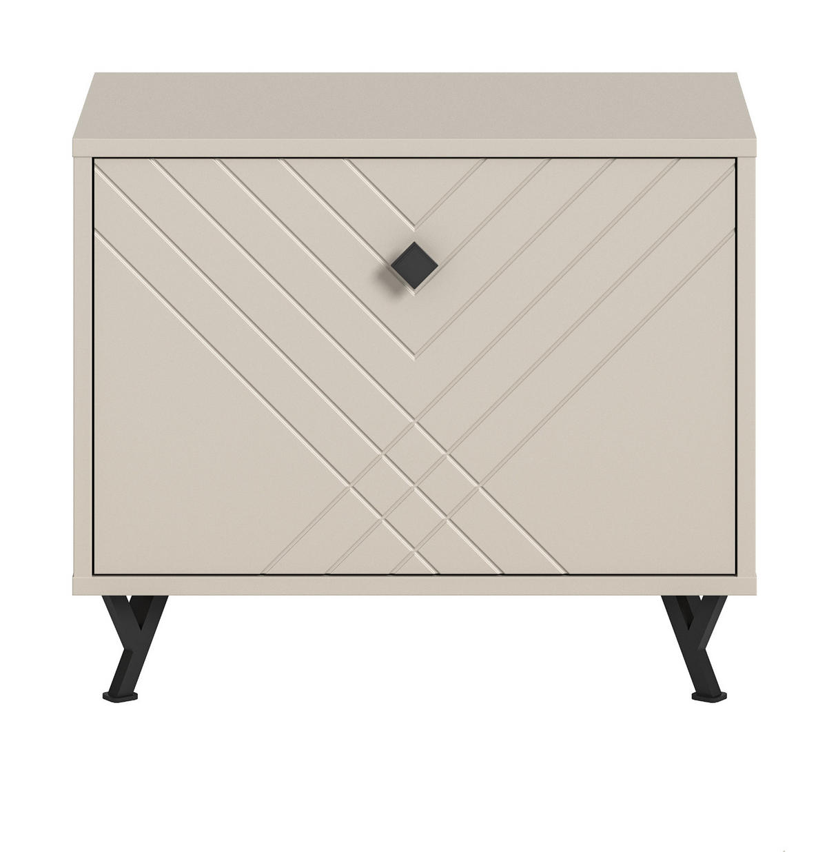GARDEROBENBANK Sand matt 60 cm, Sitzbank mit Soft-Close - Sandfarben/Beige, Holzwerkstoff/Metall (60/50/35cm) - Inn.Furn