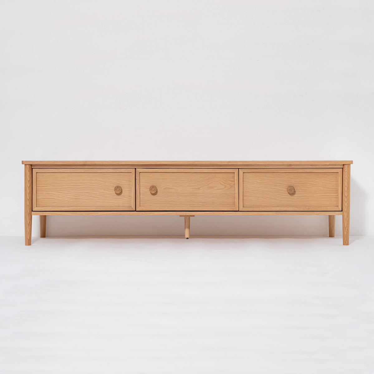TV-LOWBOARD Rose, Eiche - Beige, Holz (175/45/45cm) - WOODEK