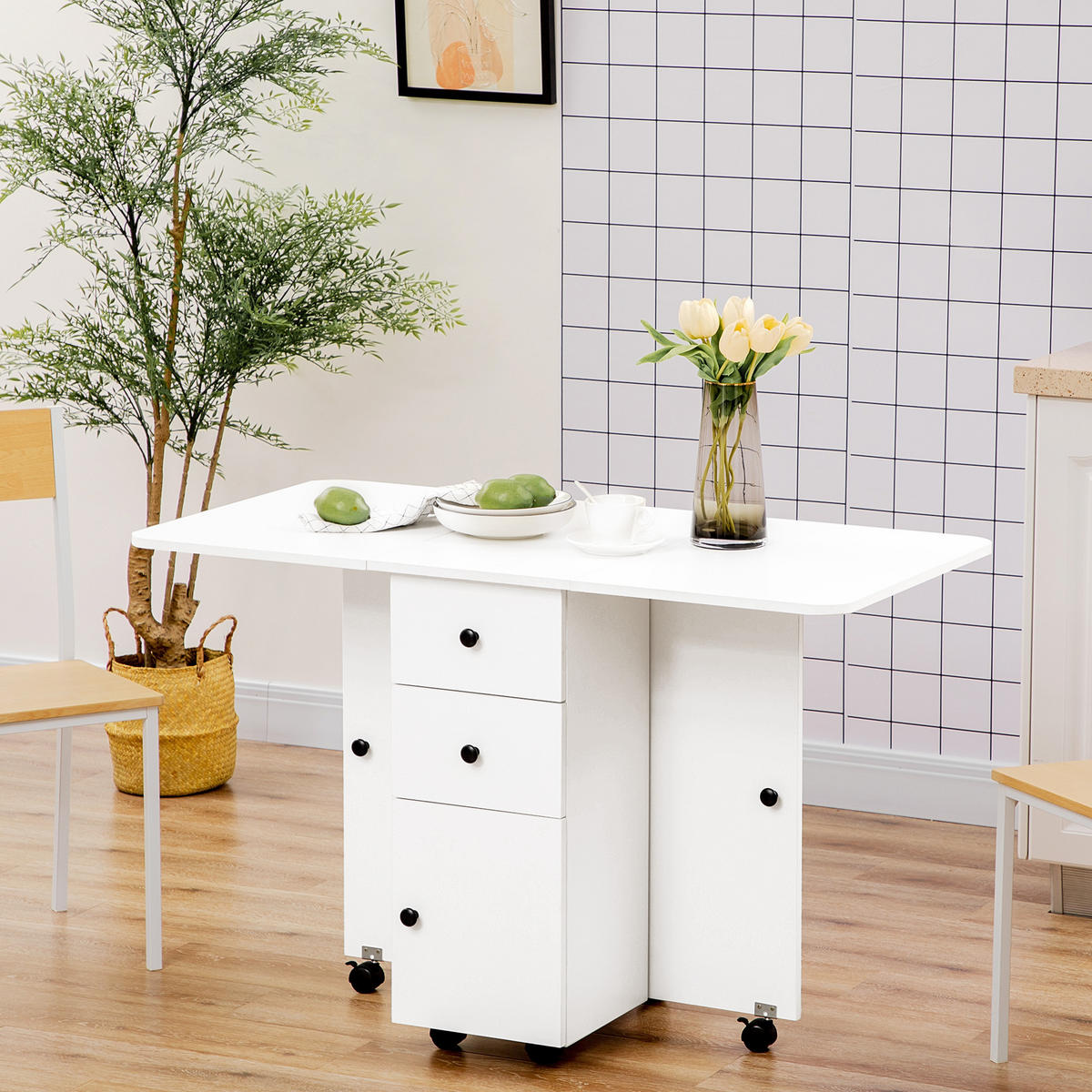 ESSTISCH Weiß 1 Stück - Weiß, Kunststoff (120/60/76.5cm) - GiPP