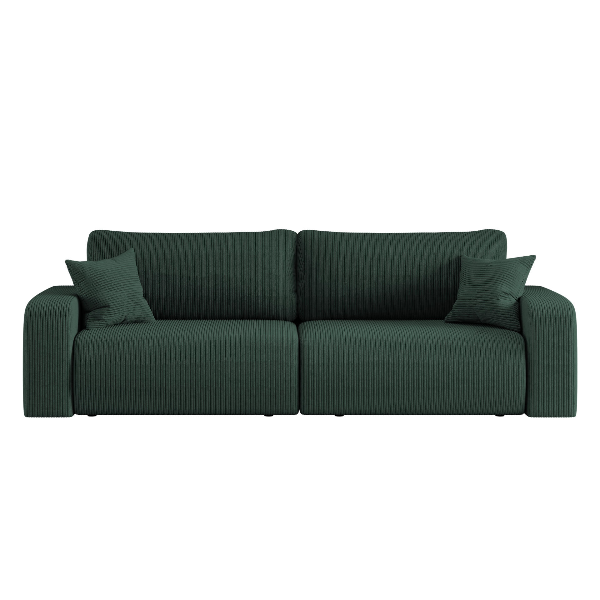SCHLAFSOFA MILANO und Bettkasten Stoff Poso Grün - Grün, Holz (246/83/98cm) - Kaiser Möbel