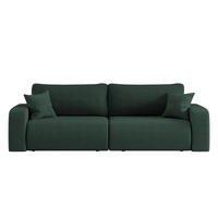 SCHLAFSOFA MILANO und Bettkasten Stoff Poso Grün - Grün, Holz (246/83/98cm) - Kaiser Möbel