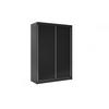 KLEIDERSCHRANK RYFLOX - 150 - Schwarz - Schwarz, Holzwerkstoff (150/215/61cm) - ALTDECOR