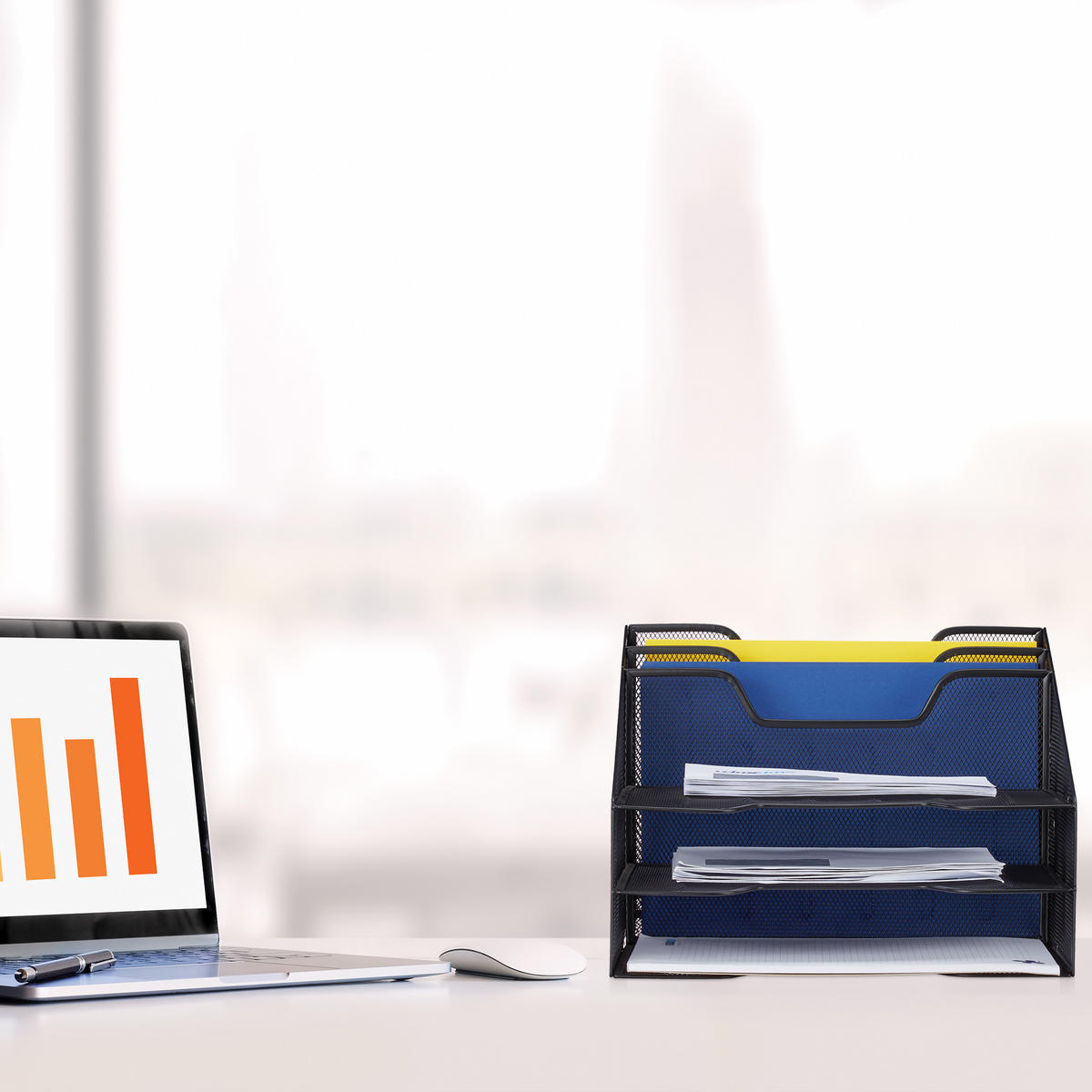 DOKUMENTENABLAGE - Schwarz, Metall (32/24/29cm) - Relaxdays