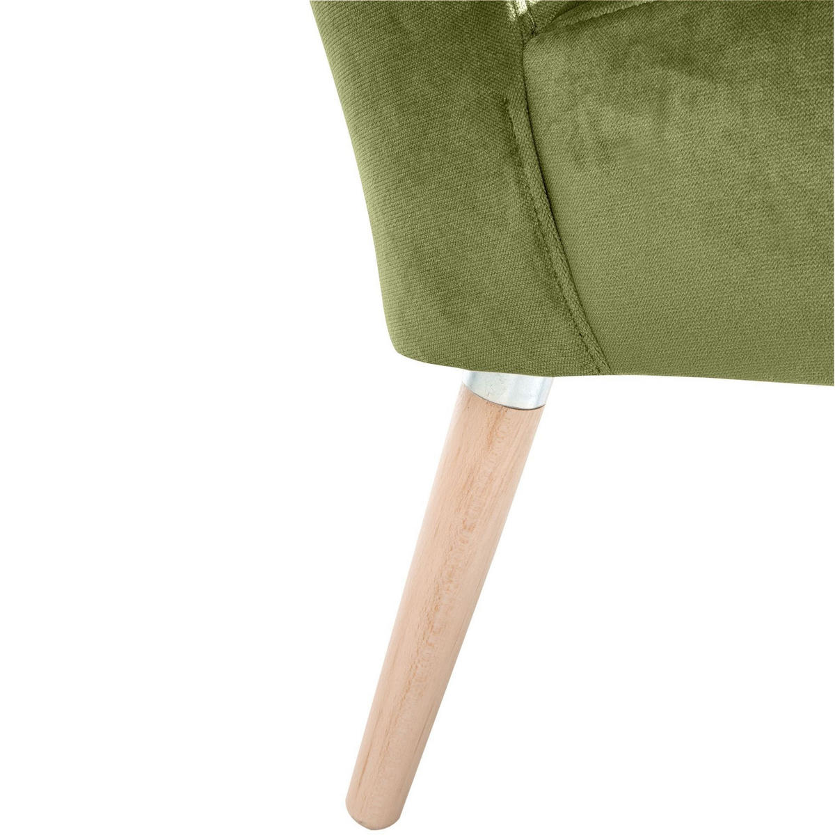 SESSEL Kassi Bezug Samtvelours Buche natur / oliv - Grün, Kunststoff (69/80/68cm) - 58aufmkessel