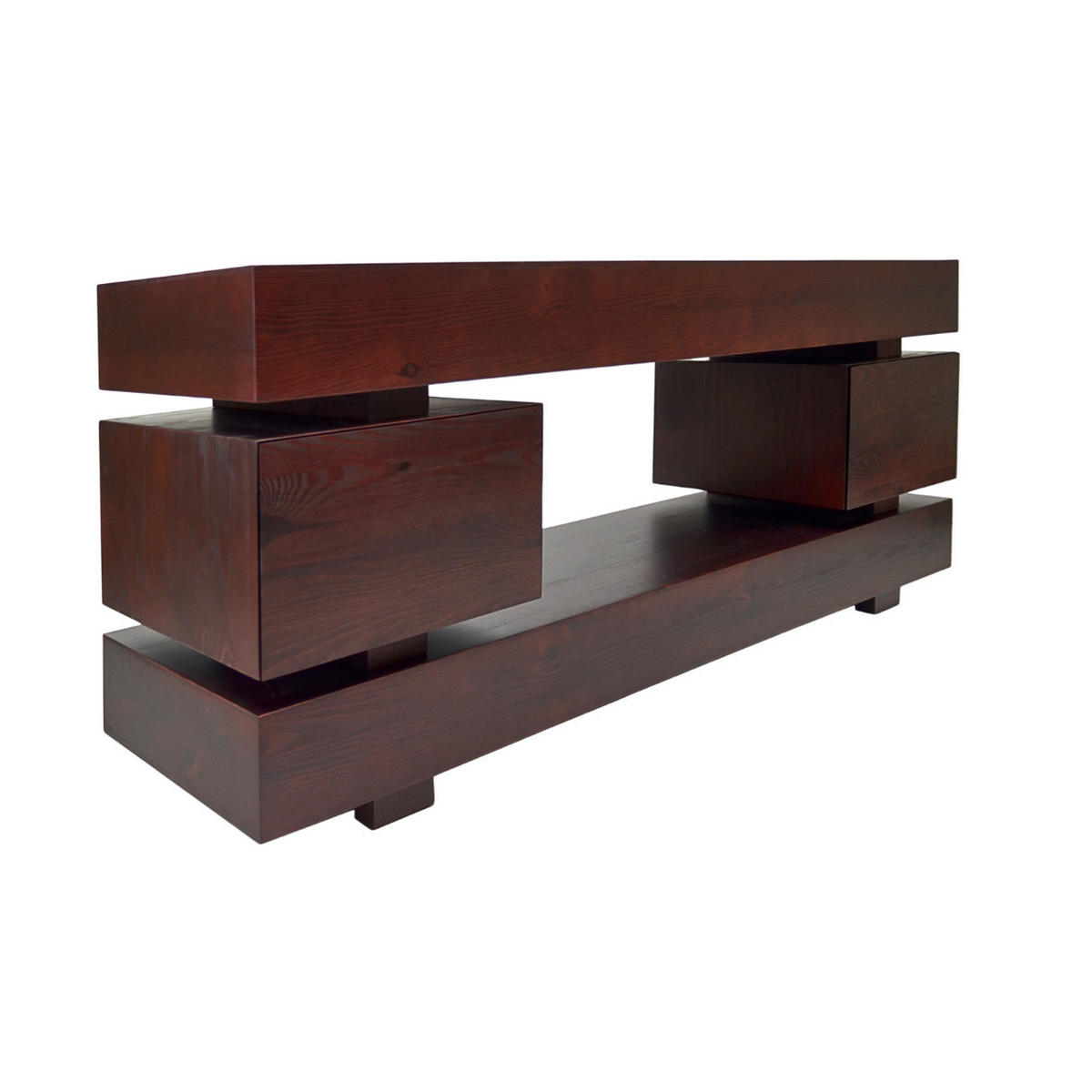 TV-SCHRANK im industriellen Stil mit Schubladen für das Wohnzimmer - Eichefarben, Holz (170/70/45cm) - Rawood Furniture