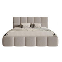 POLSTERBETT Cloudy Hellgrau Boucle 140 cm - Hellgrau, Textil (140/200cm) - Selsey