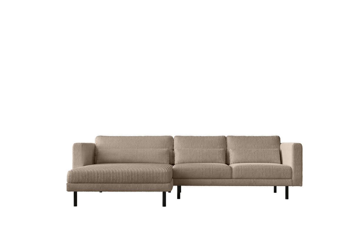 ECKSOFA L-form Dani Stoff Poso Dunkelbeige Links - Cappuccino, Holz (281/174cm) - Kaiser Möbel