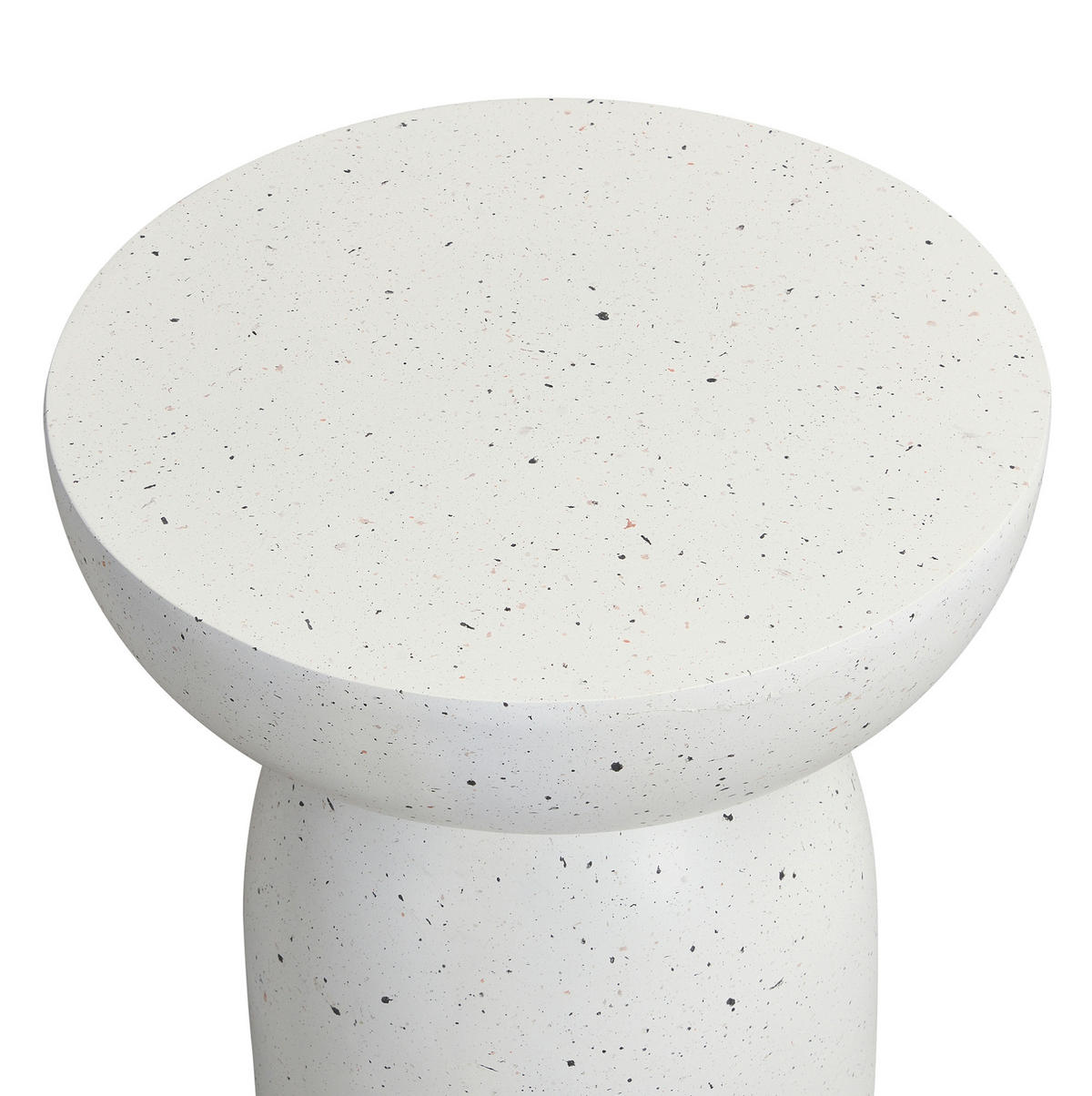 BEISTELLTISCH aus Magnesiumoxid Weiß wasserfest, UV-beständig und montagefrei - Weiß, Metall (45/45/52.5cm) - Modfu