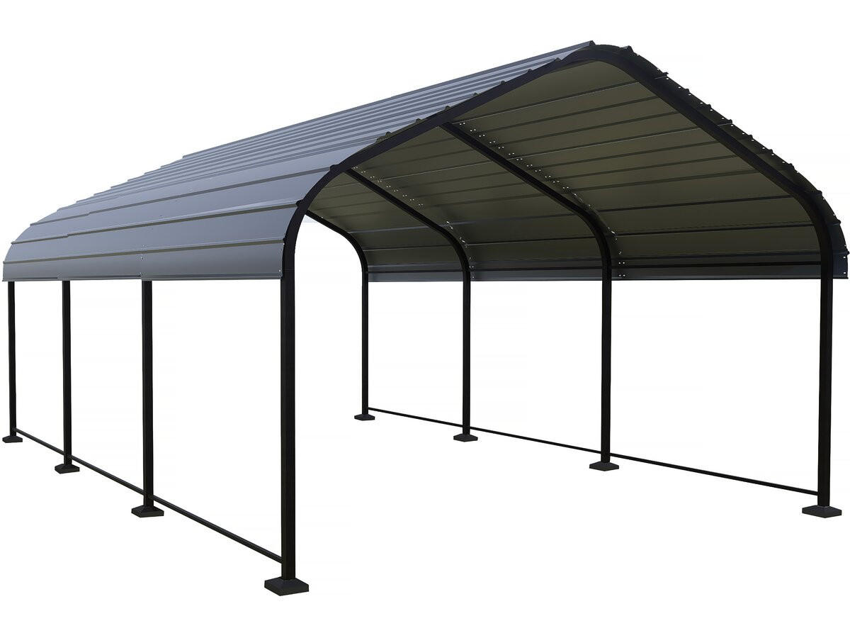 CARPORT AUTO phoenix Grau - Grau, Holz (450/265/300cm) - Habitat Garten