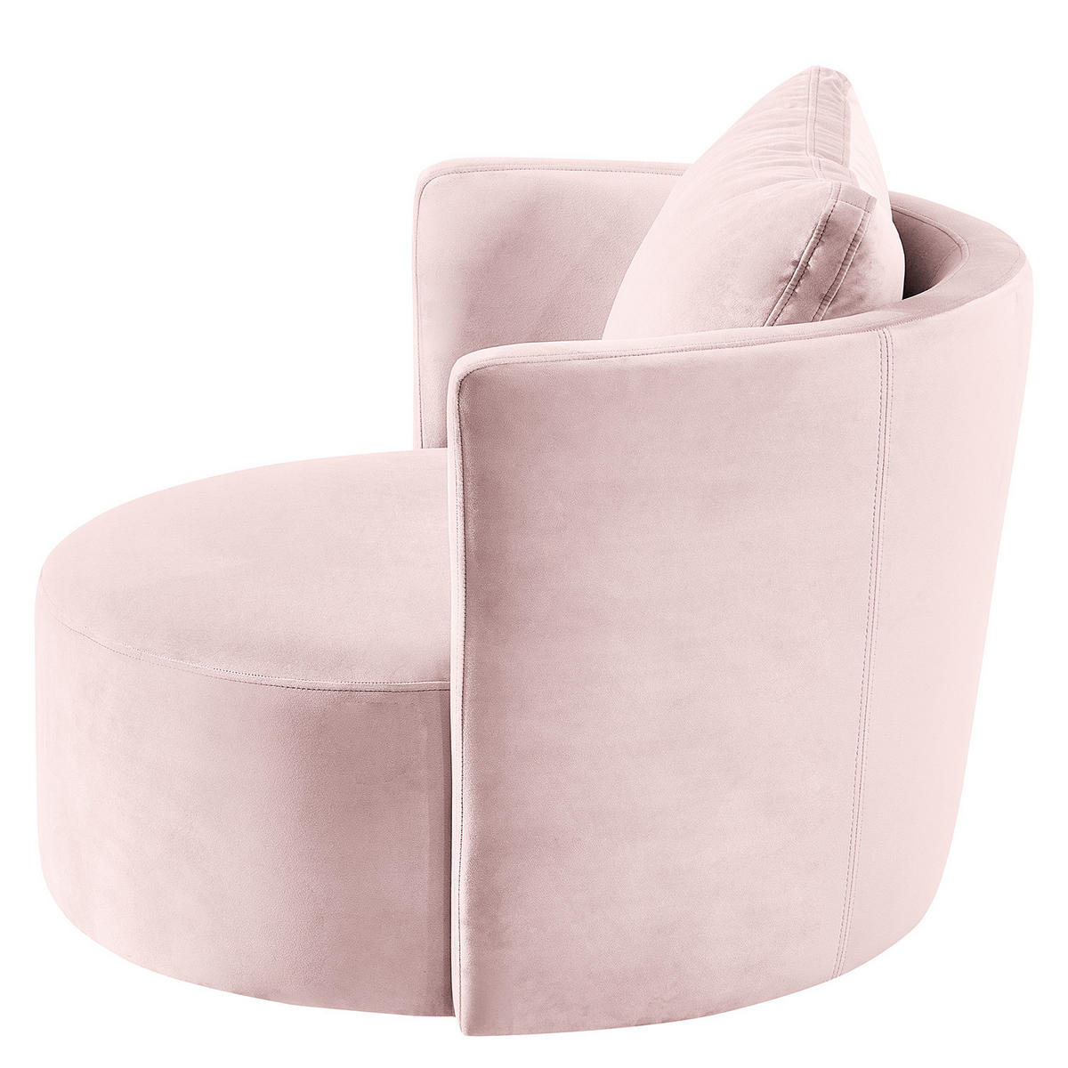 XXL-SESSEL - Schwarz/Altrosa, Textil (95/77/95cm) - home24