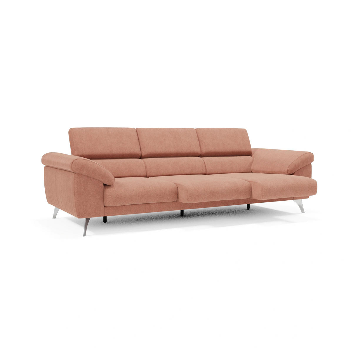 LINEARSOFA Donatello - Hellrosa, Metall (265/76/102cm) - Divani.store
