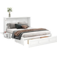 SCHRANKBETT Mobiles 140/200 cm Weiß mit Schublade und Regal - Weiß, Holz (140/200cm) - OKWISH