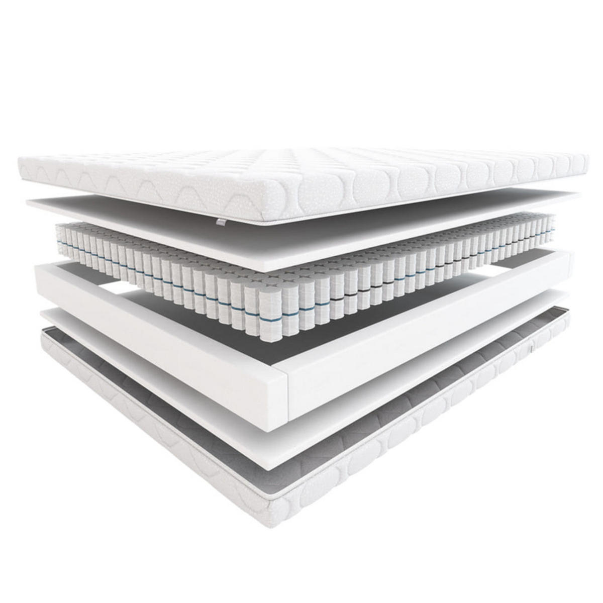 TASCHENMATRATZE Step - Weiß, Textil (100/200cm) - Hilding