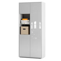 AKTENSCHRANK Amira T20 Weiß Hochglanz 180/80/40 cm - Weiß Hochglanz, Holzwerkstoff (80/180/40cm) - SIMPLYFURN